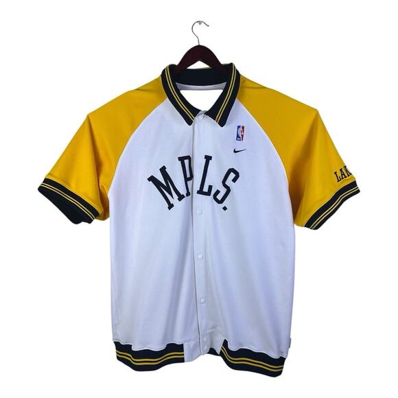 Vintage Nike Rewind 49 MPLS Los Angeles Lakers Warm-Up Shooting Jacket Mens XXL - Picture 1 of 15